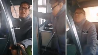 Ladrona llora desconsoladamente para poder escapar de combi tras robar celulares | VIDEO 