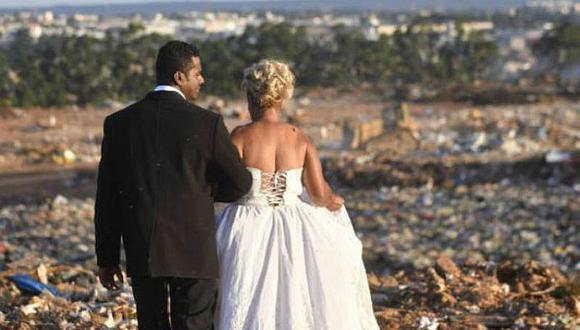 Recolectores se casaron en el depósito de basura más grande de Latinoamérica