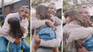 El tierno reencuentro entre el abuelo “Pacho” y su nieta “Atenuski” tras finalizar la cuarentena 