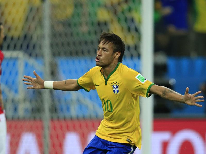 Neymar feliz con su debut en el Mundial Brasil 2014