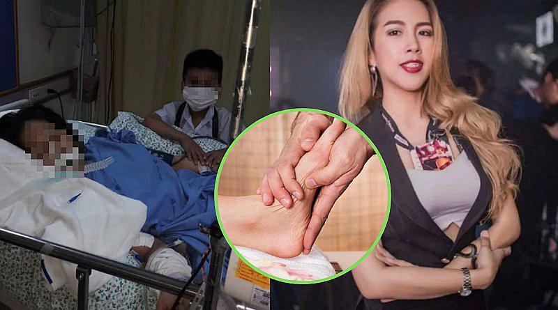 Modelo embarazada se hace masaje en los pies, cae en coma y muere