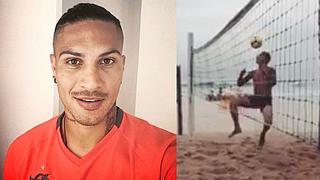 Paolo Guerrero muestra sus dotes en vóley playa (VIDEO)