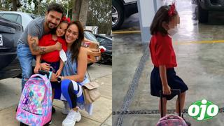 Karen Schwarz y Ezio Oliva llevaron a su hija Antonia por primera vez al colegio | VIDEO