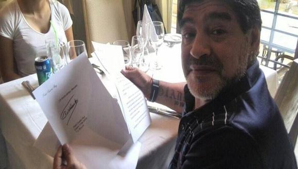 Fidel Castro envía carta a Diego Maradona 