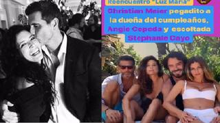 ¿Y el distanciamiento social por el Covid-19?: Christian Meier se reencuentra con Angie Cepeda en su cumpleaños