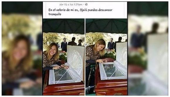 Facebook: Mujer se burla de su expareja durante funeral y genera polémica 