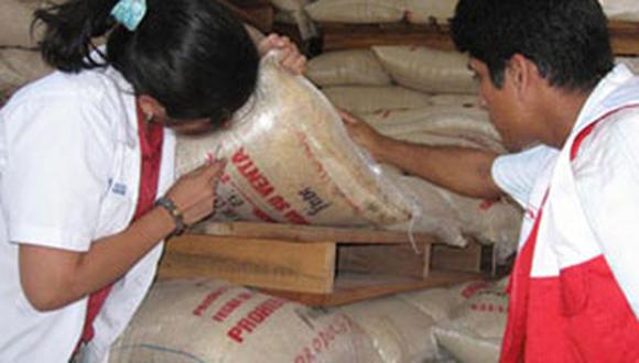 150 toneladas de arroz del Pronaa se inmovilizan
