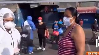 Coronavirus en Perú: reportera cuestiona a mujer por ir a mercado estando “embarazada”, pero no estaba gestando | VIDEO