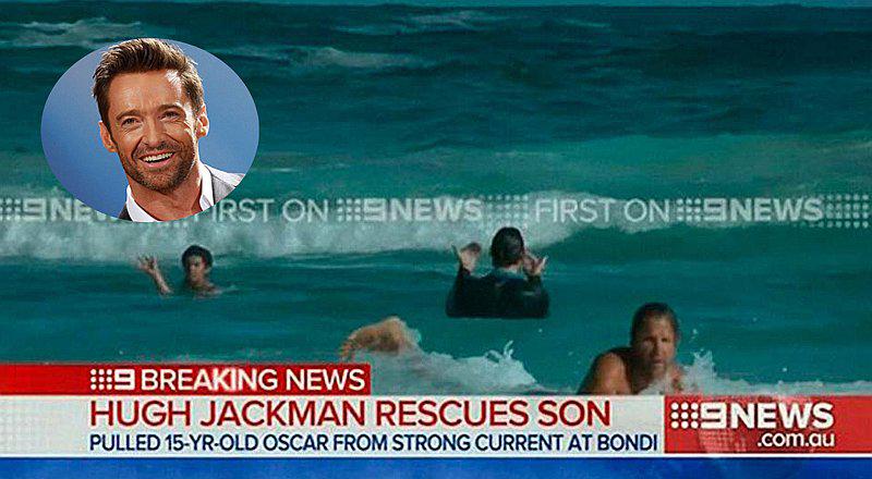 Hugh Jackman rescata a su hijo y dos personas de ahogarse en playa de Australia [VIDEO]  