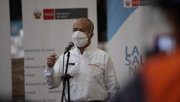 Víctor Zamora informó que no se reportaron cambios en la tendencia a la baja de casos del nuevo coronavirus en el país.  (Foto: Anthony Niño de Guzman / GEC)