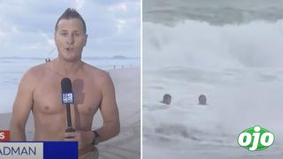Conductor de televisión entró al mar para ayudar a un supuesto bañista que al final resultó ser un cadáver 