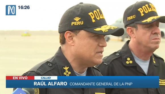General Raúl Alfaro, comandante general de la Policía. (Foto: Captura de video)
