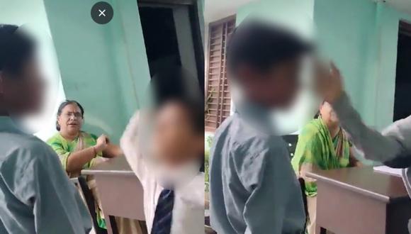 Mala profesora ordena que alumnos lancen bofetadas a un niño de 7 años.
