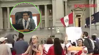 Realizan plantón frente al Poder Judicial a respaldo al juez Concepción Carhuancho (VIDEO)