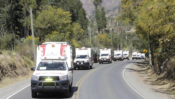 Áncash: diez ambulancias llegan para redes y centros de salud por COVID-19