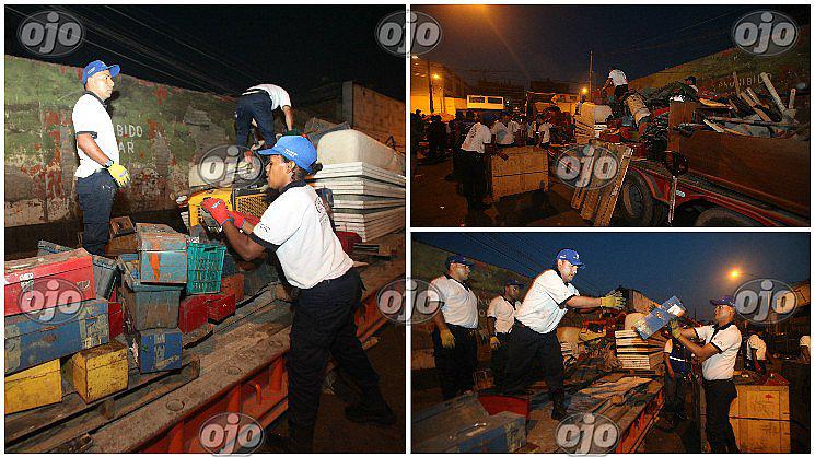 Las Malvinas: desalojan ambulantes y "cachineros" y encuentran algo inaudito (VIDEOS)