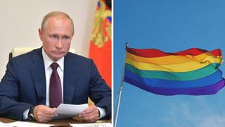 Vladímir Putín se burla de la bandera LGTBI colgada en la embajada de Estados Unidos en Rusia