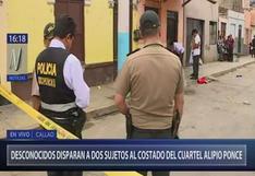 Atacan a balazos a dos hombres cerca del cuartel policial Alipio Ponce en el Callao | VIDEO
