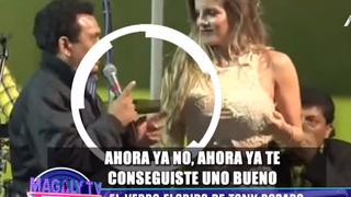 El gesto obsceno que Tony Rosado le hizo a Alejandra Baigorria en pleno escenario│VIDEO